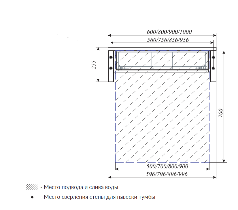картинка Тумба 1Marka Grunge Loft 60П, дуб вотан  в ванную комнату