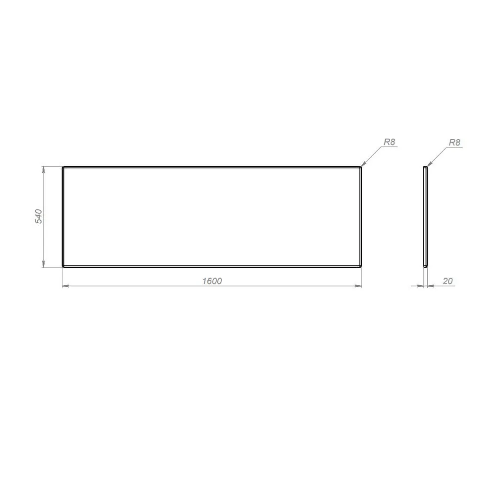 картинка Панель фронтальная для ванны AM.PM Sense New W76A-160-070W-P А0 160х70 