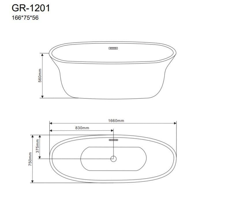 картинка Акриловая ванна Grossman GR-1201 