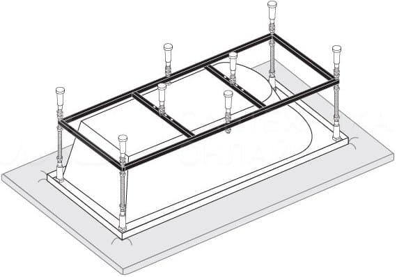 картинка Каркас для ванны Vagnerplast 120x70