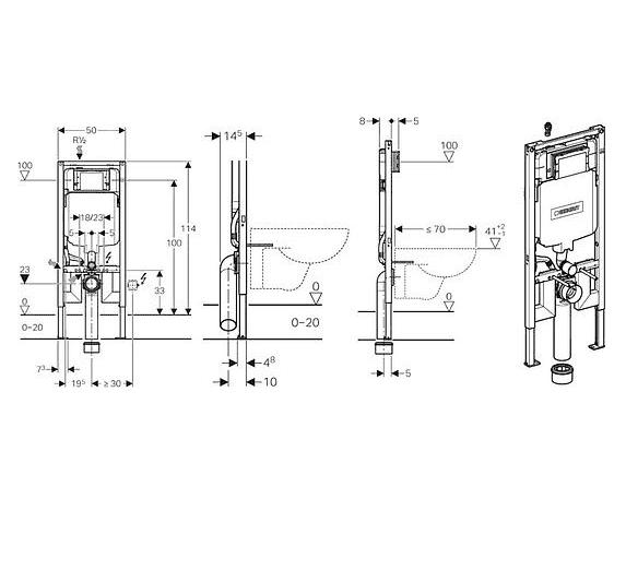 картинка Система инсталляции для унитазов Geberit Sigma 8 111.796.00.1 