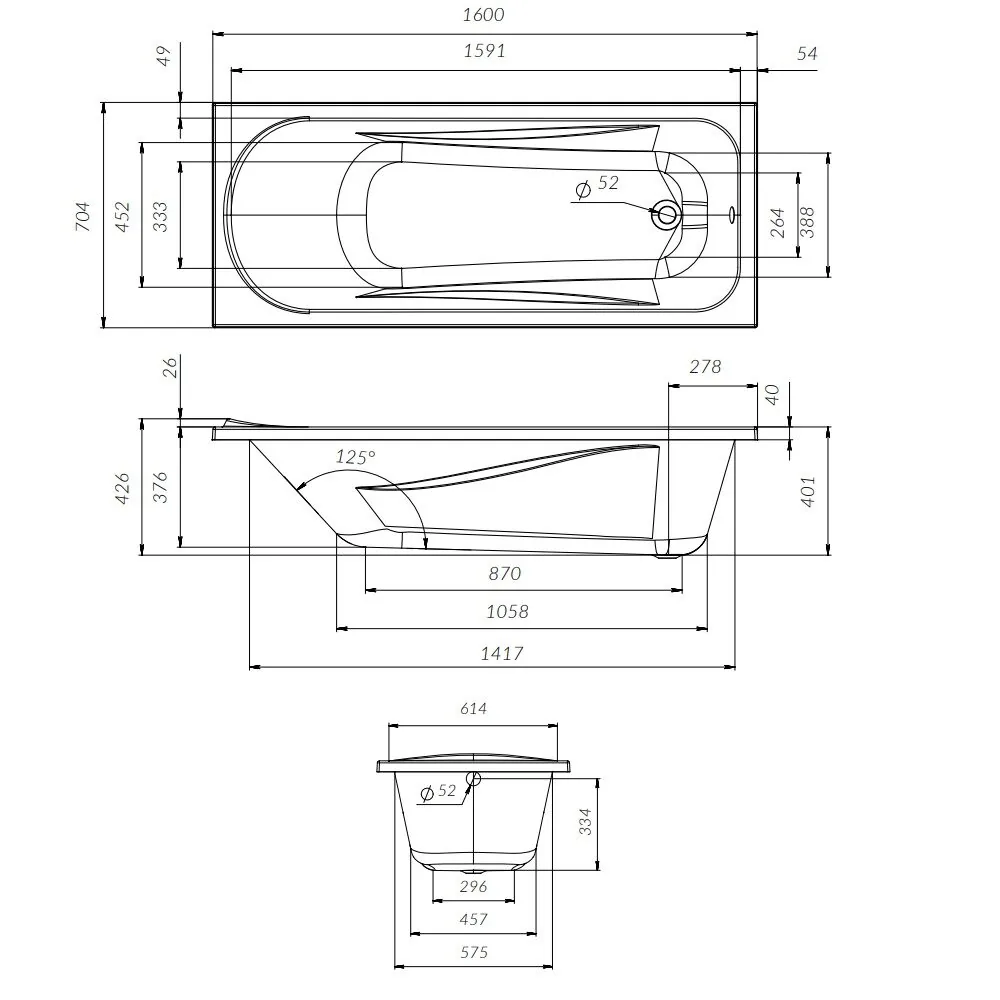 картинка Ванна акриловая AM.PM Sense New W76A-160-070W-A 160x70 