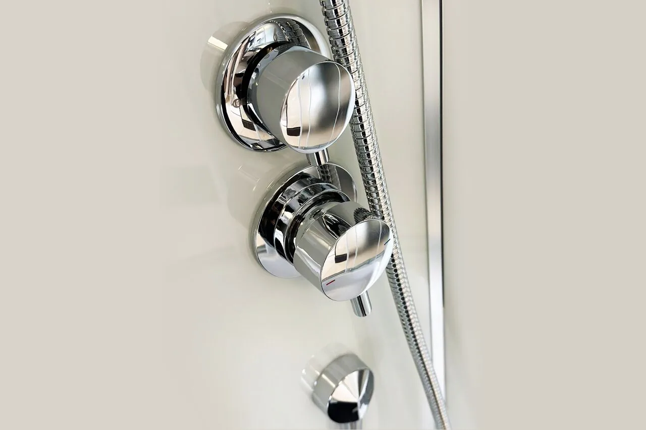 картинка Душевая кабина Royal Bath FATO RB 90HK-M-CH рифленое стекло 