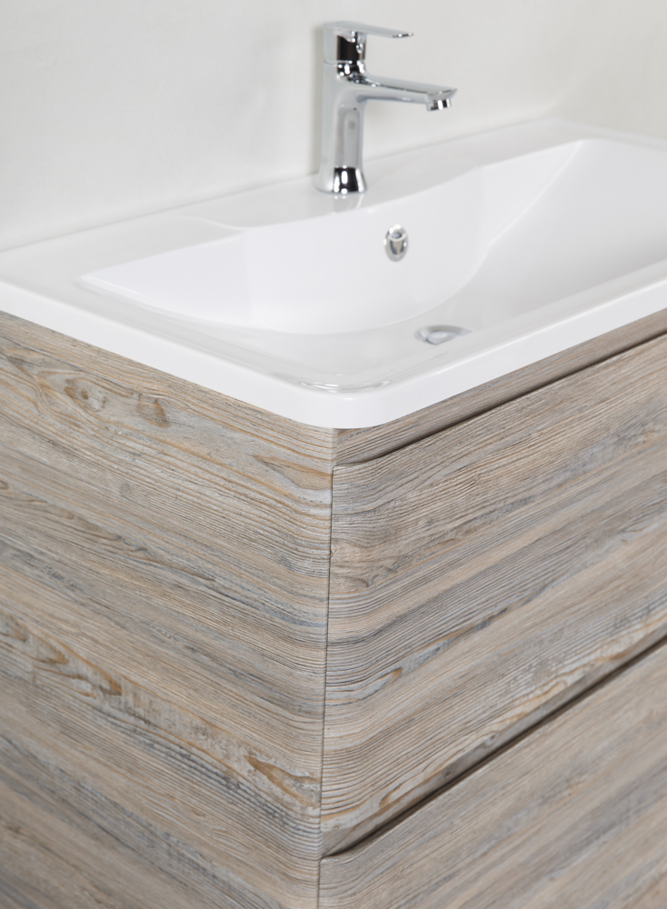 фото Тумба с раковиной напольная BelBagno ALBANO 100 Pino Scania, раковина белая 