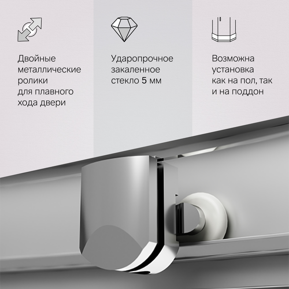 фото Душевой уголок Am.Pm Gem W90G-401-080WT 80х80 
