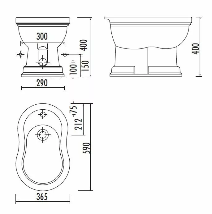 картинка Напольное биде Creavit KLASIK Карамель KL500-00PR00E-0000 