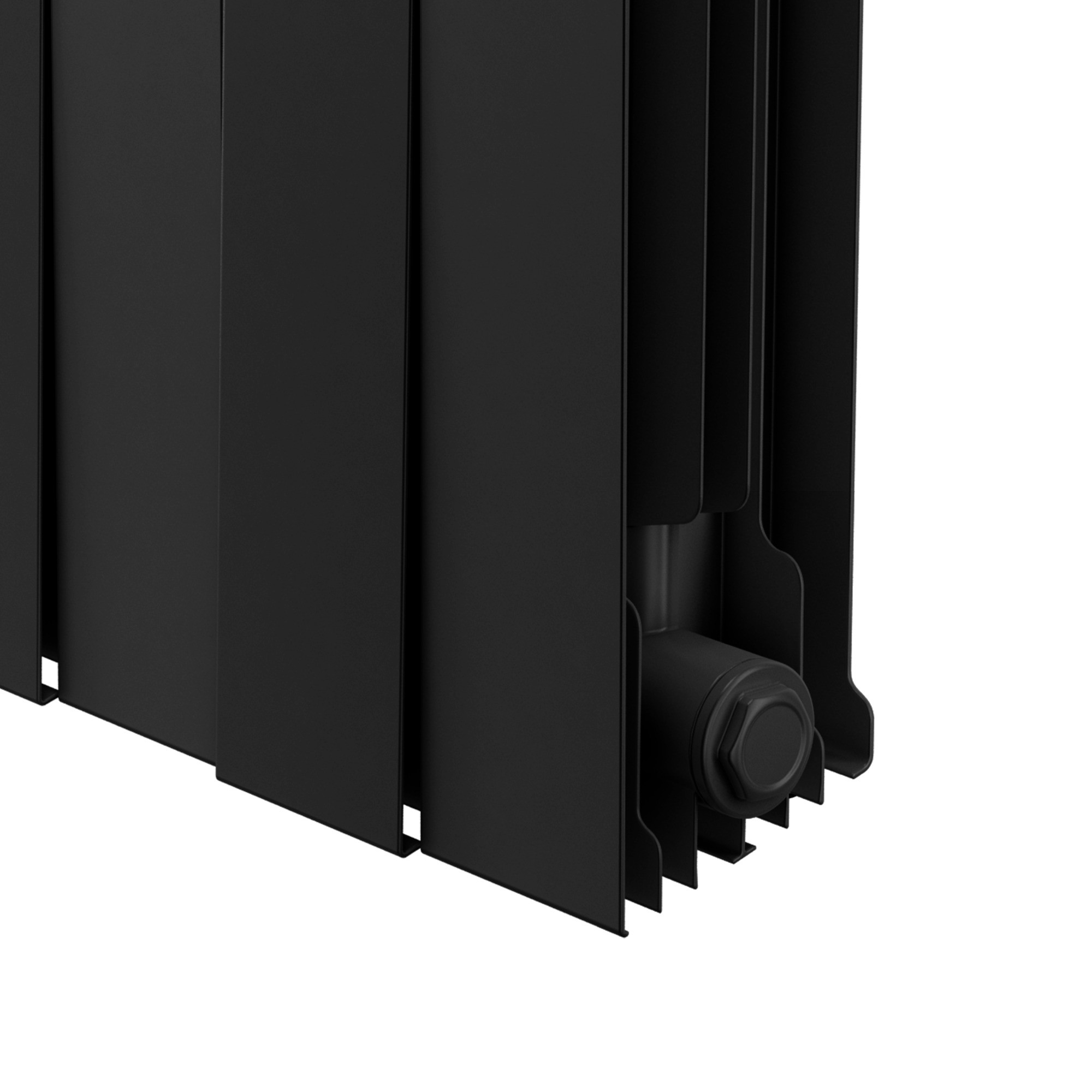 картинка Радиатор биметаллический Royal Thermo PianoForte 200 Чёрный 12 секции 