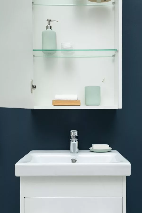 фото Тумба с раковиной Aquanet Августа 50 (Moduo Slim) белый арт. 00254069 