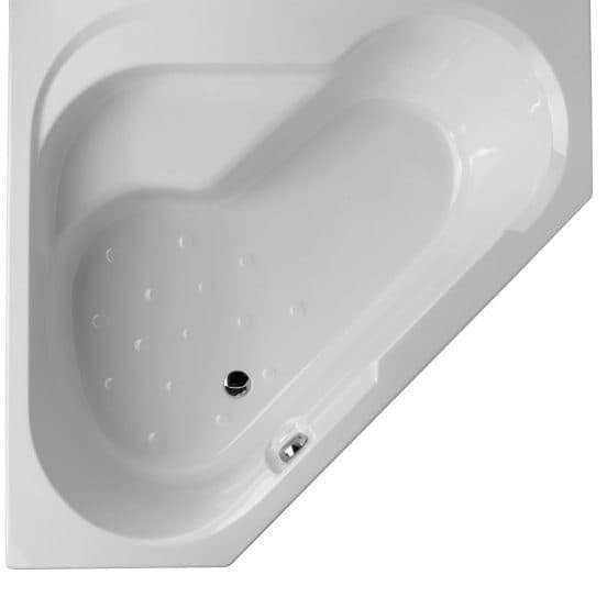 картинка Акриловая ванна Jacob Delafon Bain-Douche 145х145 L с каркасом SF221RU-NF и слив-переливом E6D159-CP P хром 