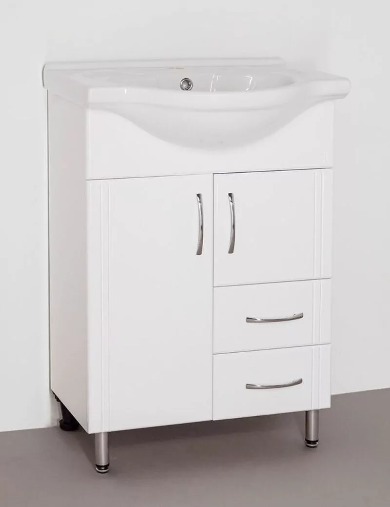 фото Тумба под раковину Style Line Эко Стандарт 10/2 2 ящика под умывальник Байкал 60 