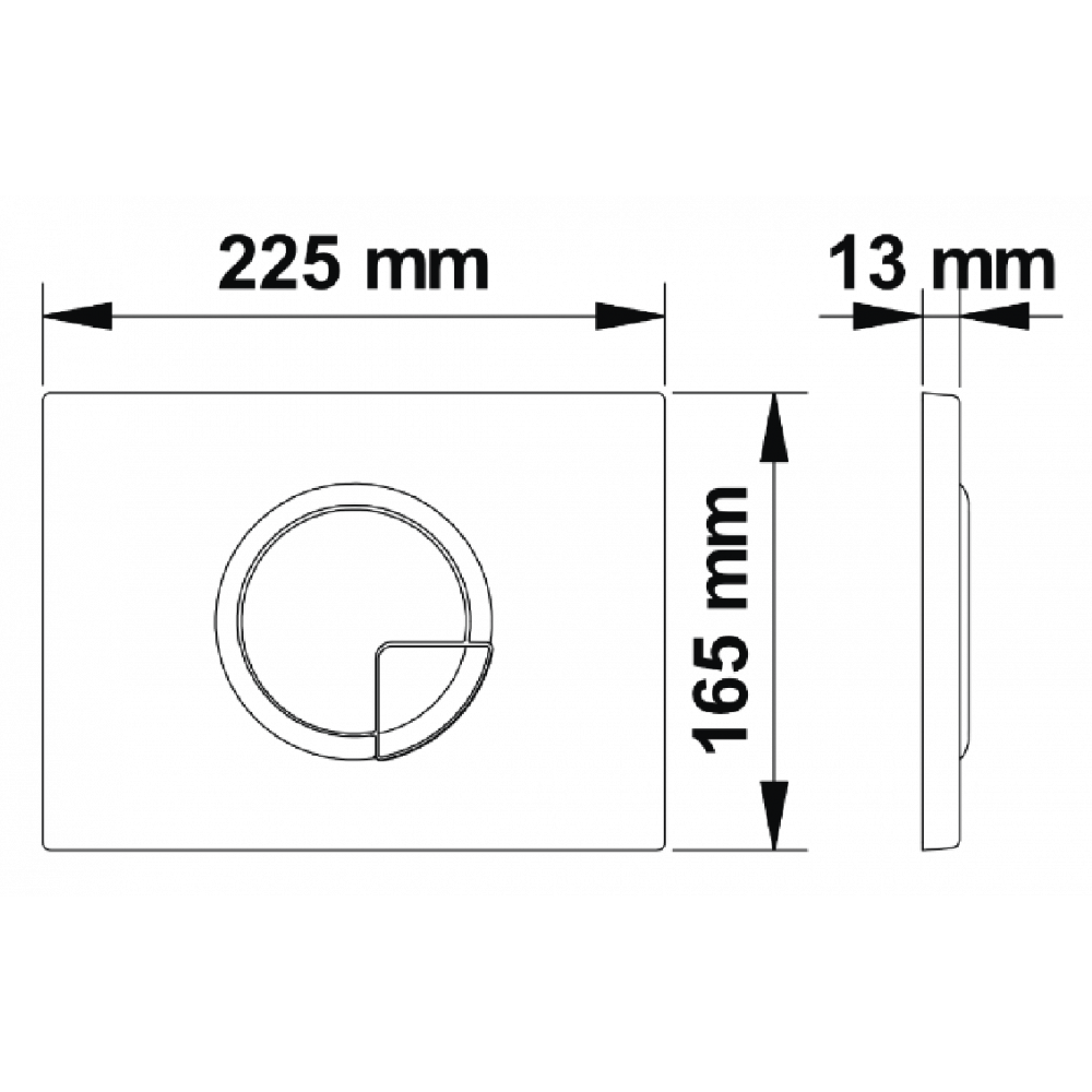 картинка Кнопка BERGES для инсталляции NOVUM R3 хром глянец 