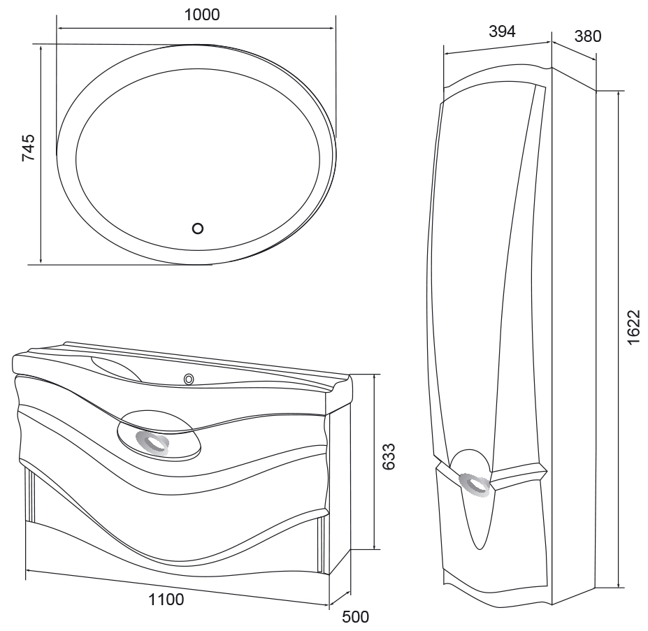 фото Пенал Aima Sunrise/Eclipse/Cloud 40П White R 