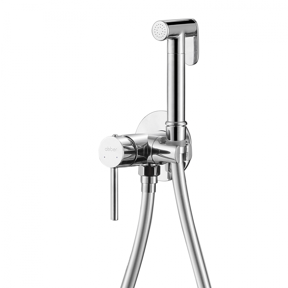 картинка Смеситель ABBER Wasser Kreis AF8125 с гигиеническим душем хром 