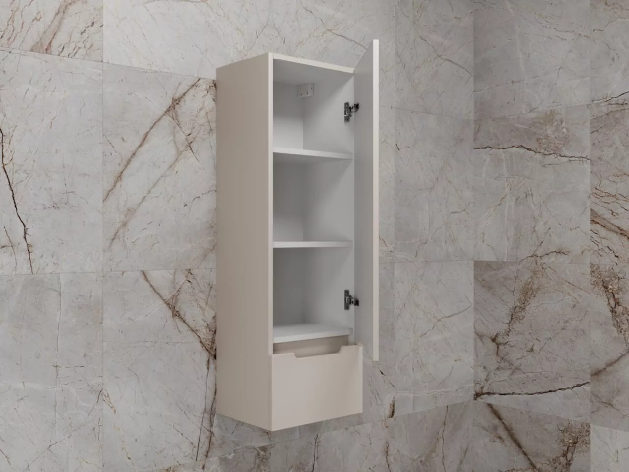 фото Колонна подвесная Style Line Матис 36 см 1 ящик Крем PLUS Эмаль 