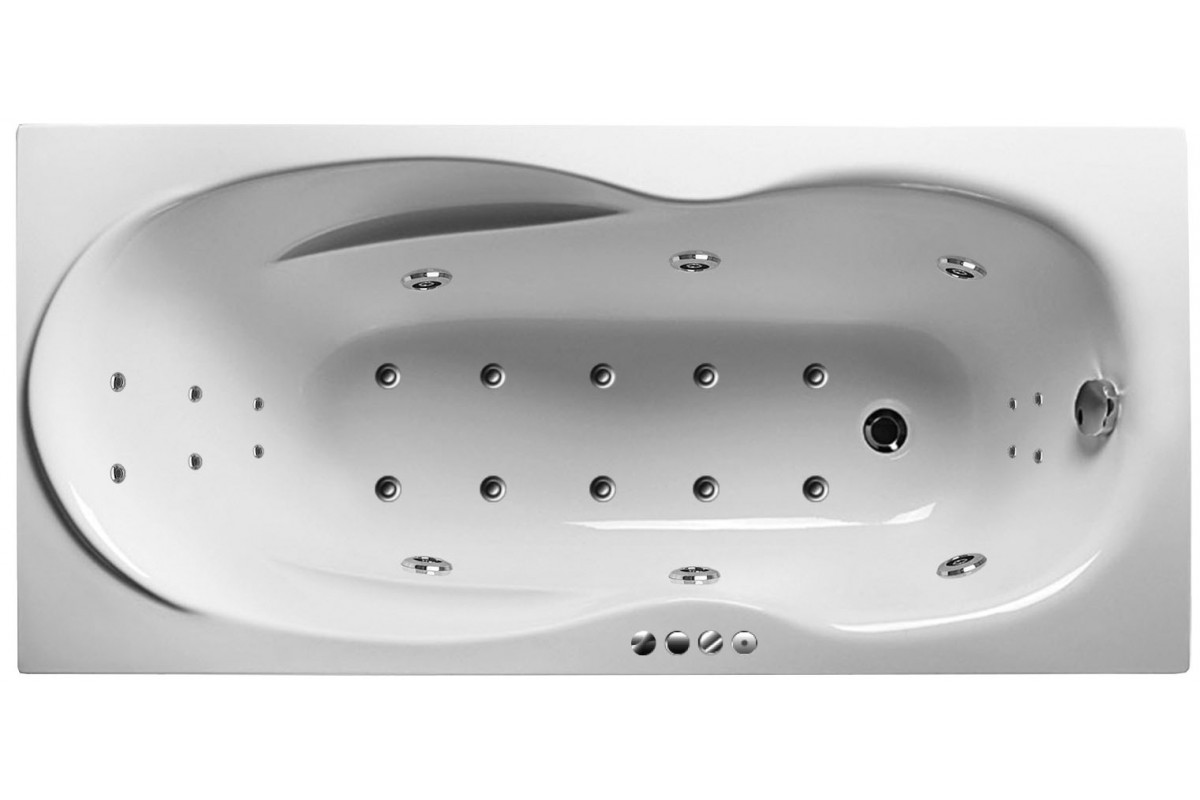 картинка Акриловая ванна Relisan Neonika 170x70 с каркасом и слив-переливом 