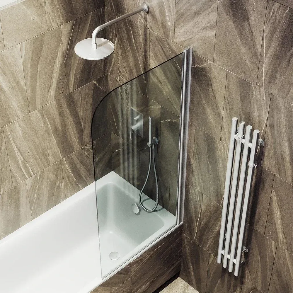 картинка Шторка для ванны поворотная на монопетле Maybah Glass MGV-632-5 800х1400 мм стекло бесцветное 