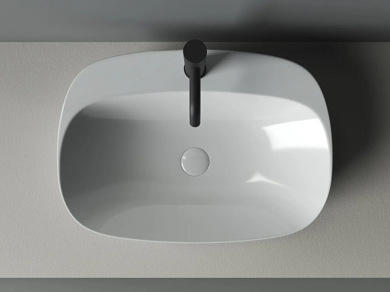 картинка Накладная раковина Ceramicanova Element CN5012 цвет белый 59.5х42 см 