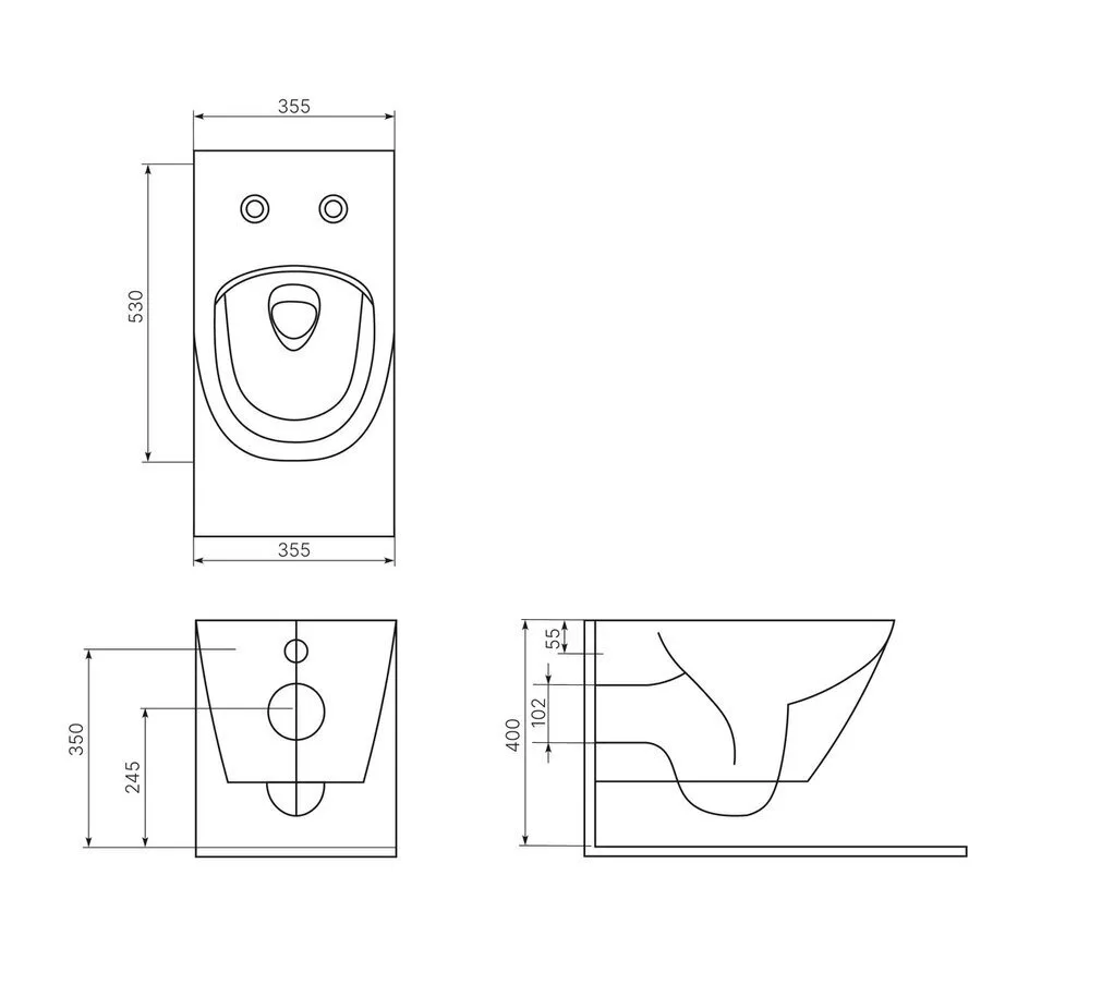 картинка Унитаз beWash Bogen подвесной безободковый с форсункой биде с сиденьем микролифт латте (бежевый) 