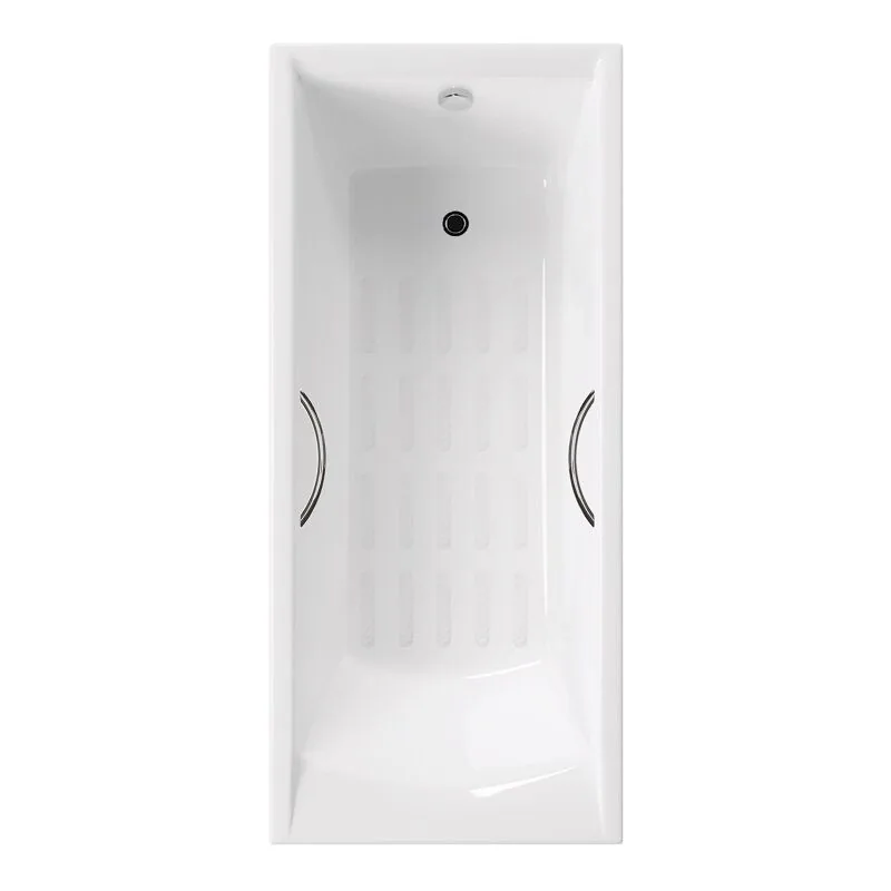 картинка Ванна чугунная Delice Prestige 180х75 с отверстиями под ручки и антискользящим покрытием DLR230601R-AS 