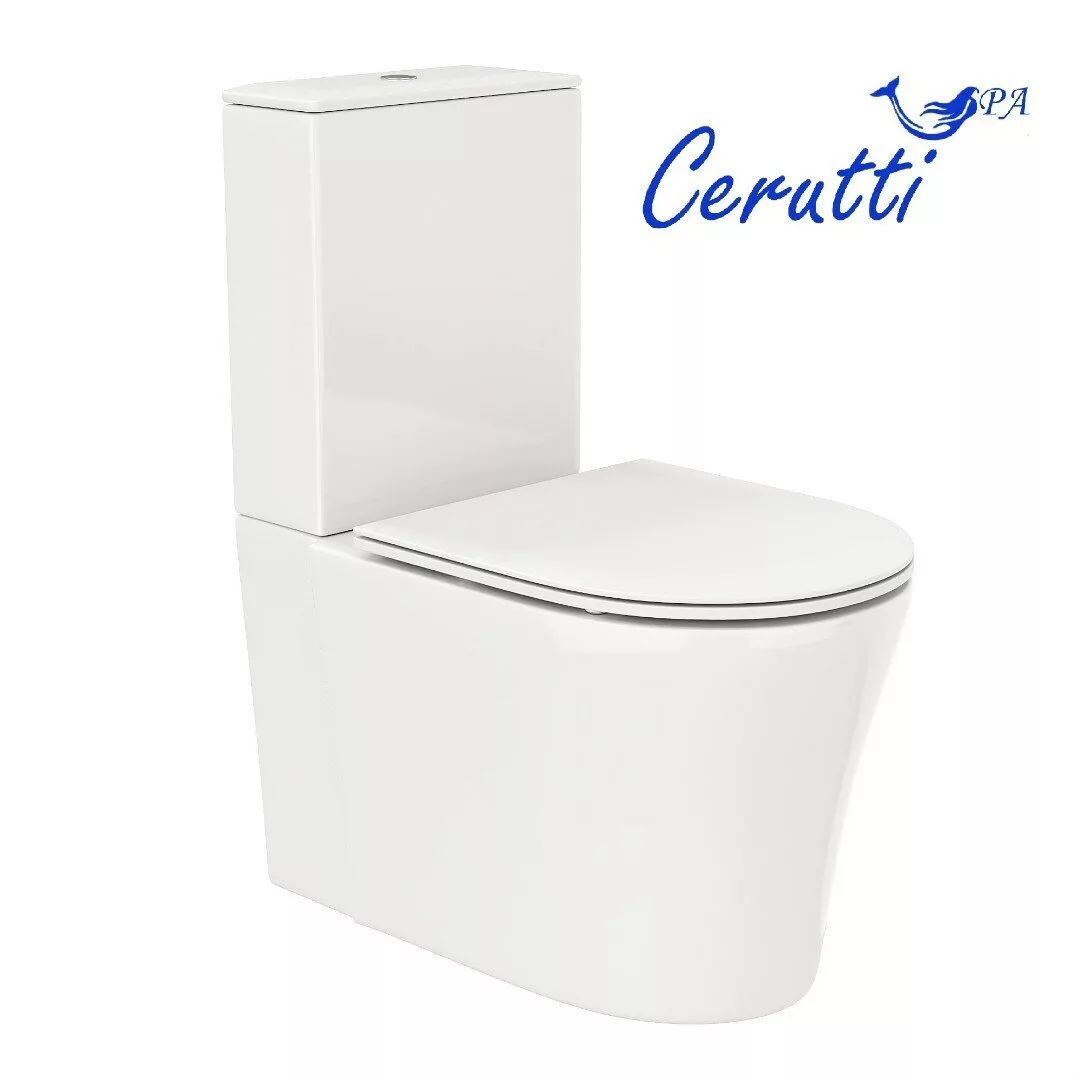 картинка Унитаз-компакт Cerutti SPA SANTA безободковый, белый CT8916 