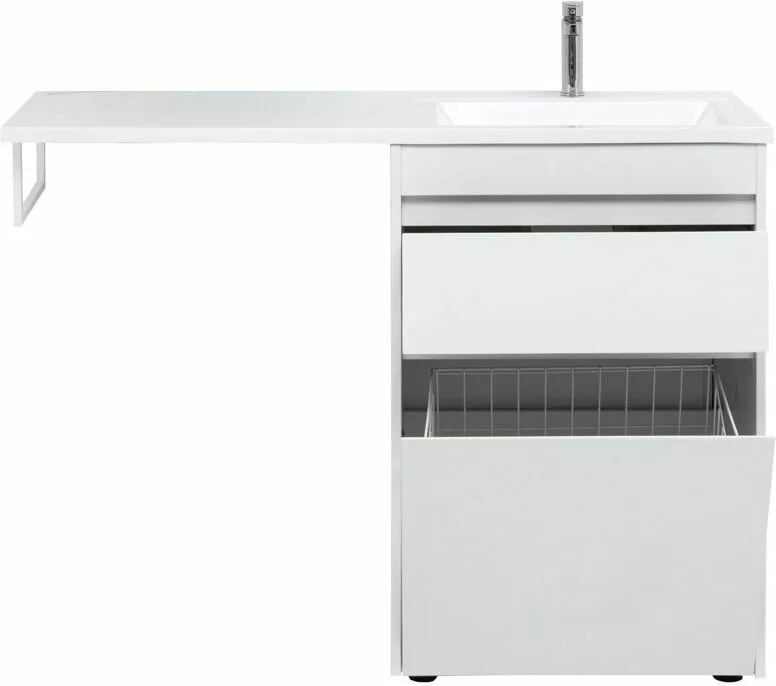фото Тумба с раковиной Aquanet Токио 120 R белый (напольная, 1 ящик) арт. 00239301 