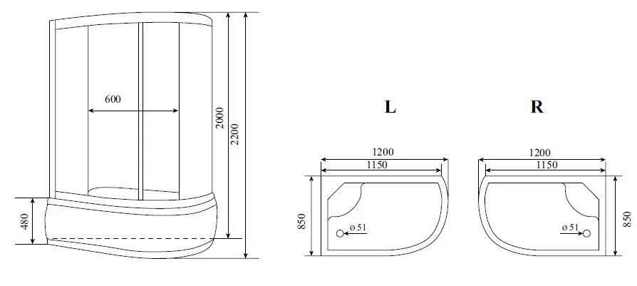 картинка Душевая кабина Timo T-7720 R 