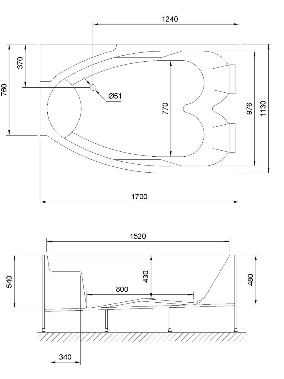 картинка Гидромассажная ванна Royal Bath SHAKESPEARE COMFORT 170х110х67 R 