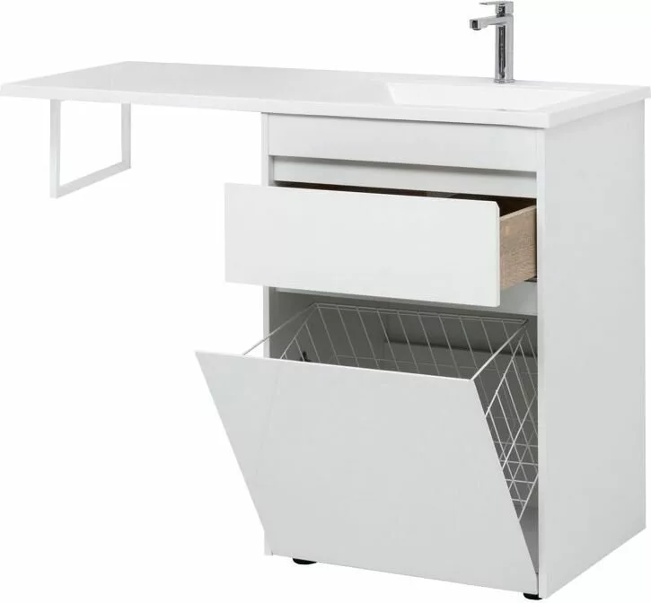 фото Тумба с раковиной Aquanet Токио 120 R белый (напольная, 1 ящик) арт. 00239301 