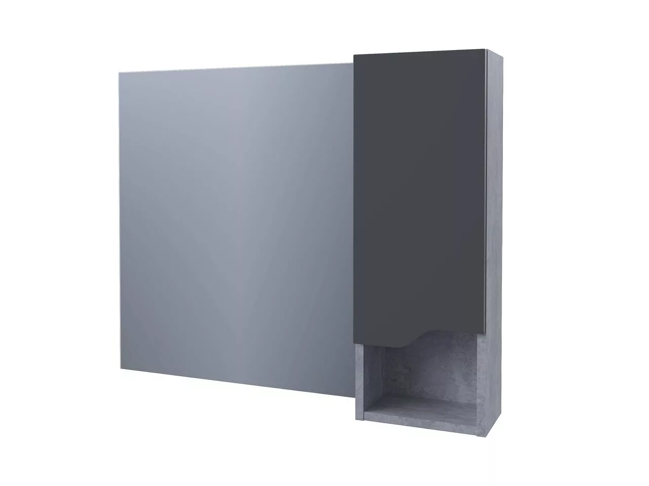 фото Зеркало-шкаф Stella Polar Абигель 80 серый цемент 