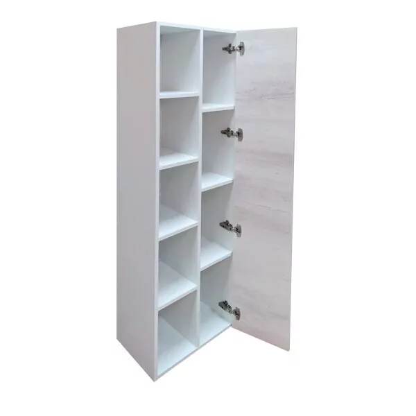 фото Шкаф-пенал Comforty Прага 45 дуб белый 