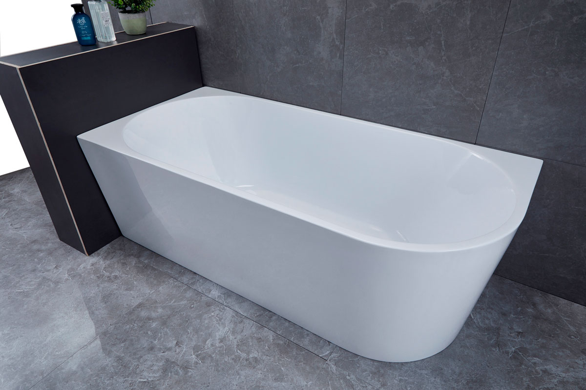 картинка Акриловая ванна Vincea VBT-402-1500L, 150х75х58, цвет белый, слив-перелив в комплекте, хром 