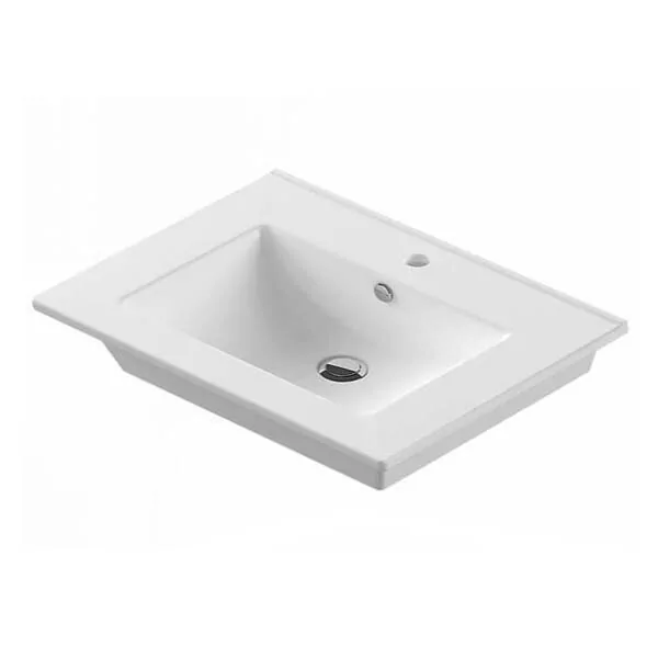 фото Тумба с раковиной Comforty Лаура 75-2 белый глянец 