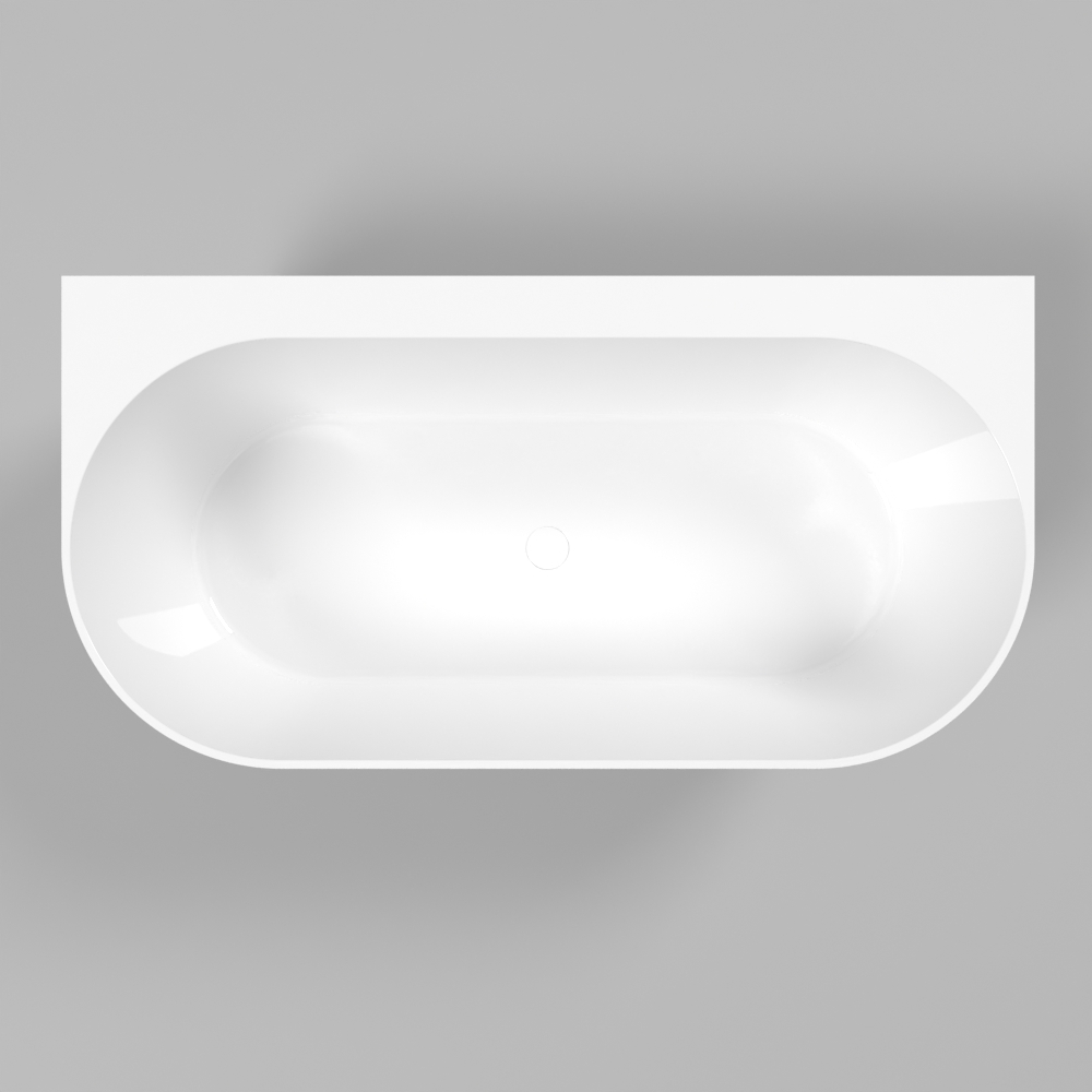 картинка Ванна WHITECROSS Pearl B 155x78 белый глянец иск. камень 