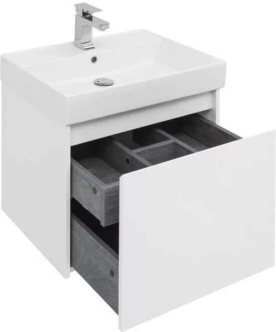 фото Тумба с раковиной Aquanet Nova Lite 60 белый (1 ящик) арт. 00245029 