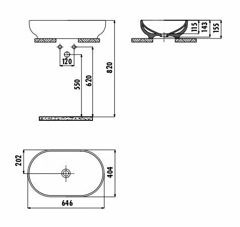 картинка Раковина Creavit MN165 MN165-00CB00B-0000 