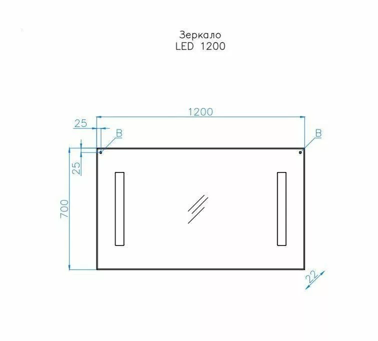 фото Зеркало Style Line LED 1200 с подсветкой 