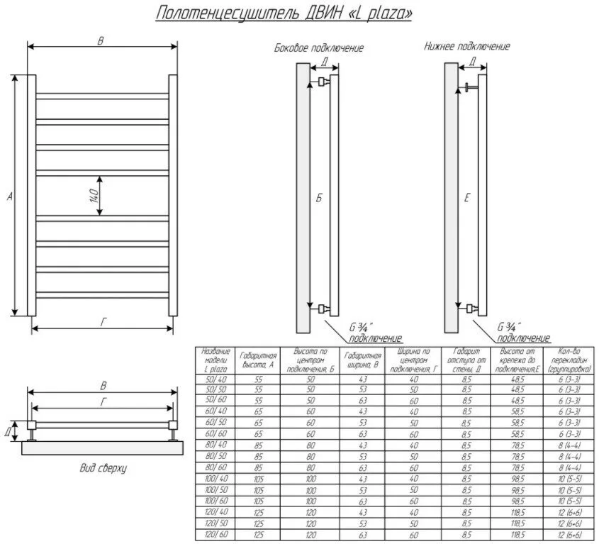 картинка Полотенцесушитель Двин L Plaza 60/50 Водяной (К3 Квадрат Состаренная бронза) (4656754418903) 