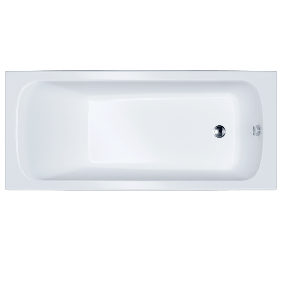 картинка Акриловая ванна 1ACReal Gamma 150 прямоугольная с каркасом и слив-переливом 