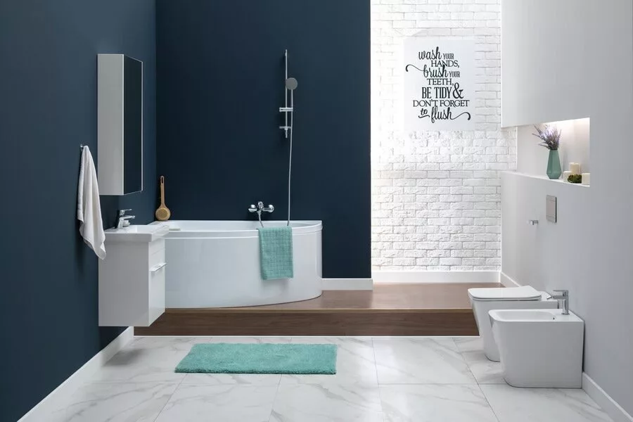 фото Тумба с раковиной Aquanet Августа 50 (Moduo Slim) белый арт. 00254069 