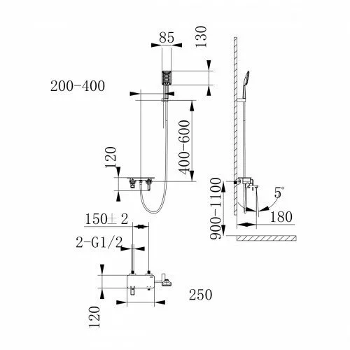 картинка Смеситель для ванны Lemark Mista LM6414WG 