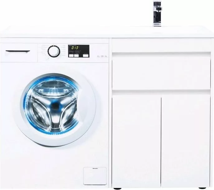 фото Тумба с раковиной Aquanet Токио 120 R белый (напольная, 1 ящик, 2 дверцы) арт. 00239210 