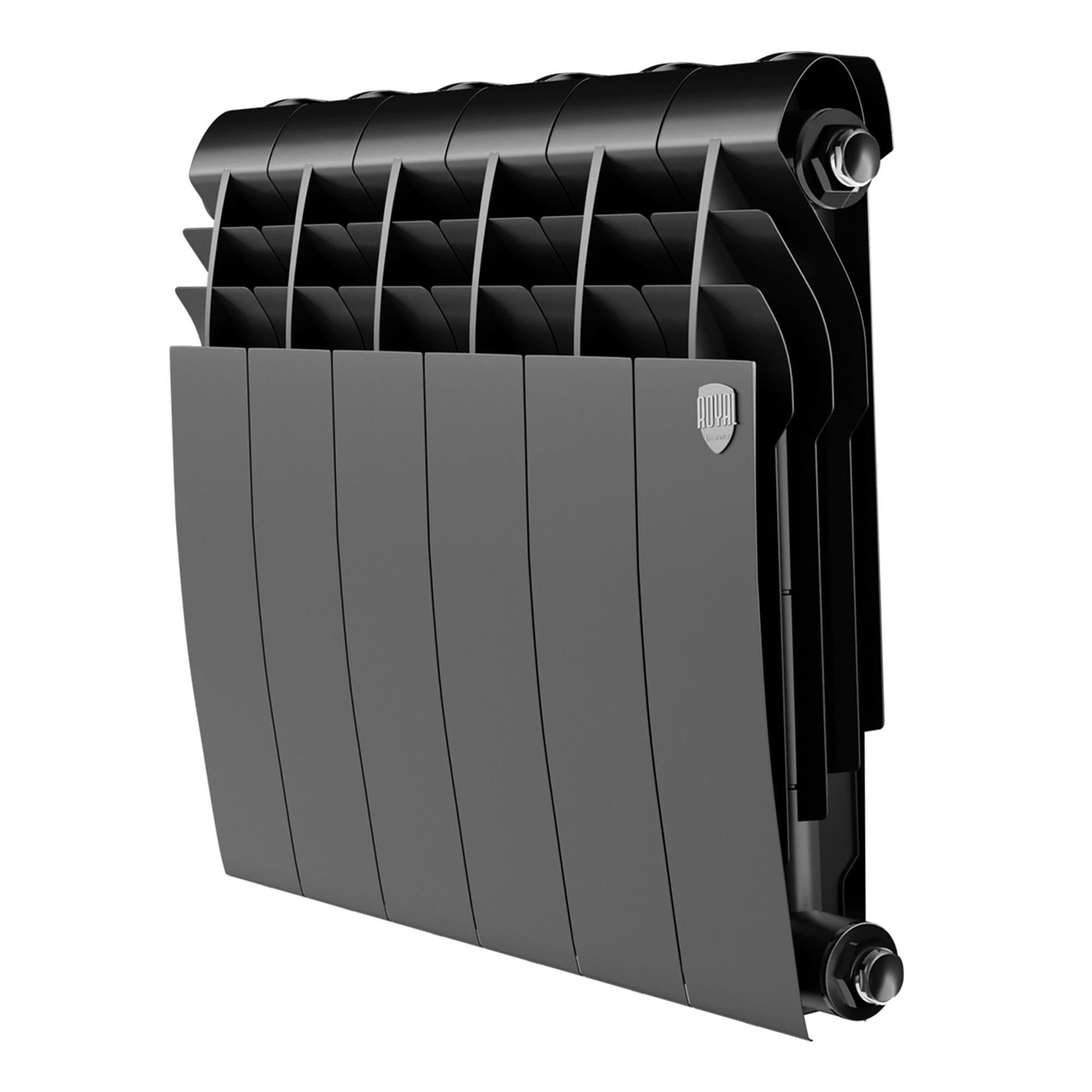 картинка Радиатор биметаллический Royal Thermo BILINER B 350 Чёрный 6 секций 