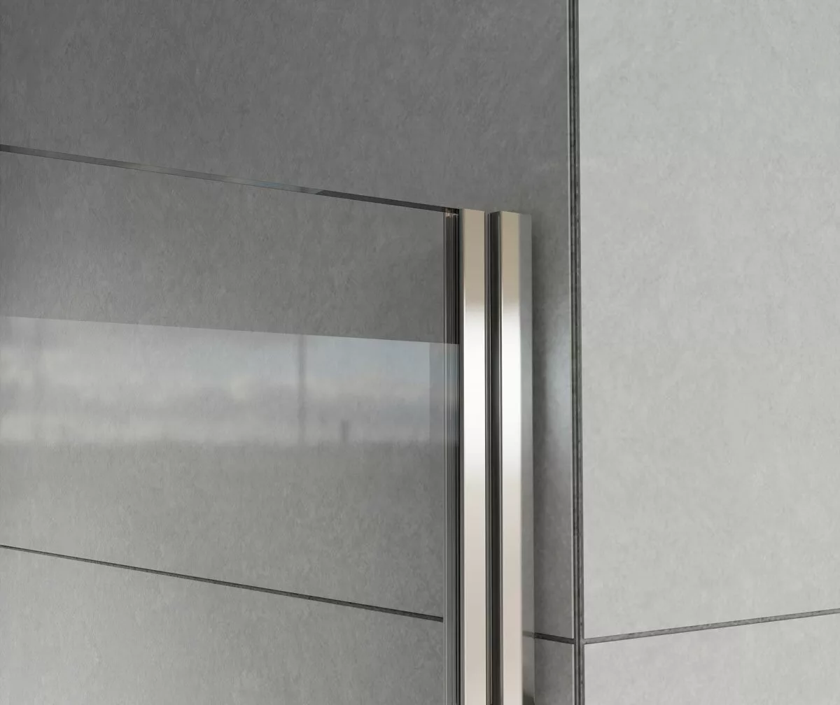 фото Душевая дверь Vincea Flex VDP-1F900CLB, профиль черный, стекло прозрачное 