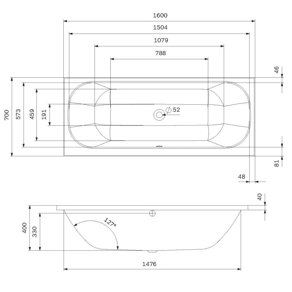 картинка Ванна акриловая AM.PM Above W9XA-160-070W-A 160x70 см 