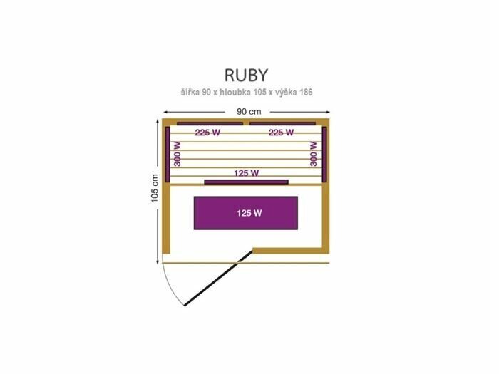 картинка Инфракрасная кабина (сауна) Mountfield Ruby (90х105) 