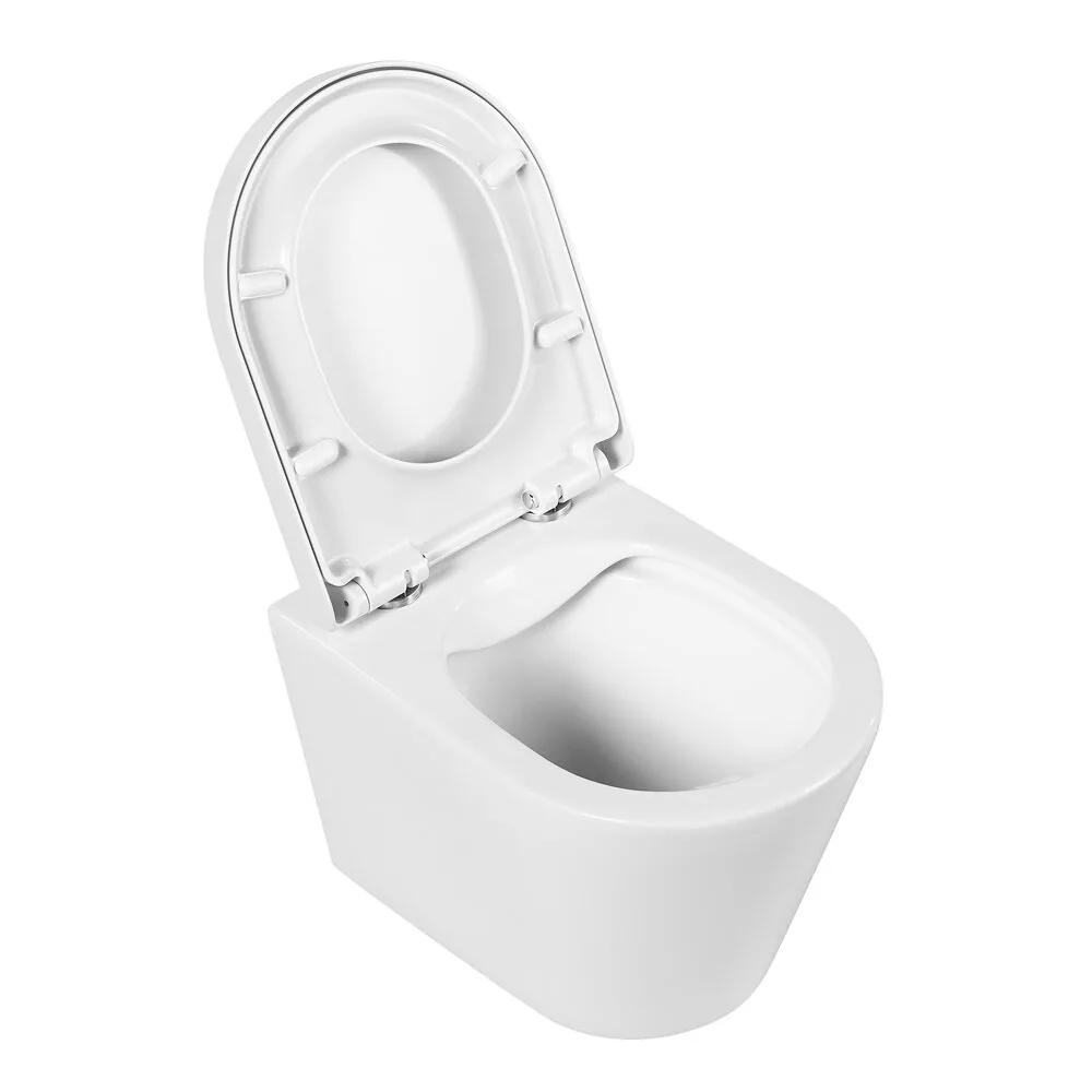 картинка Унитаз подвесной безободковый BelBagno FLAY-R BB053CHR/BB865SC 