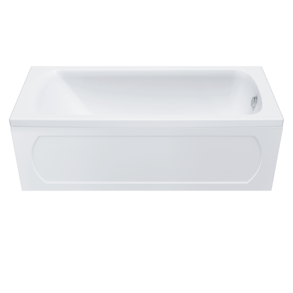 картинка Акриловая ванна 1ACReal Gamma 150 прямоугольная с каркасом и слив-переливом 