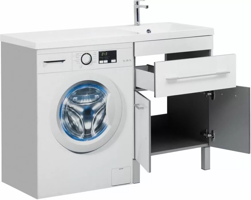 фото Тумба с раковиной Aquanet Верона 120 R белый (напольная, 1 ящик, 2 дверцы) арт. 00239949 