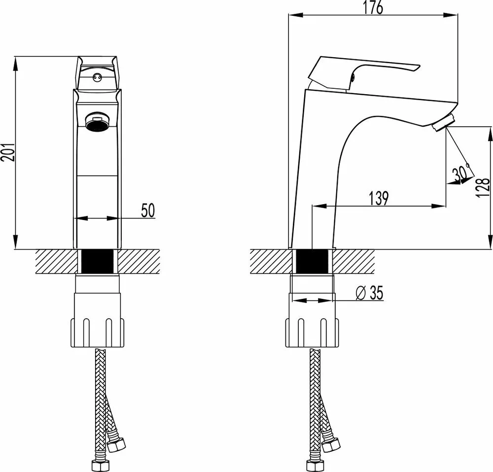 картинка Смеситель Lemark Unit для раковины LM4537C 