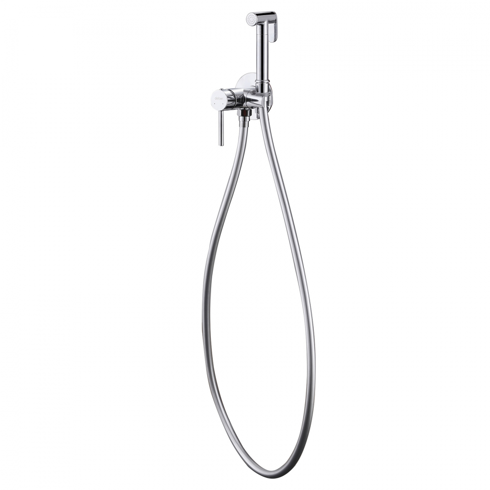 картинка Смеситель ABBER Wasser Kreis AF8125 с гигиеническим душем хром 